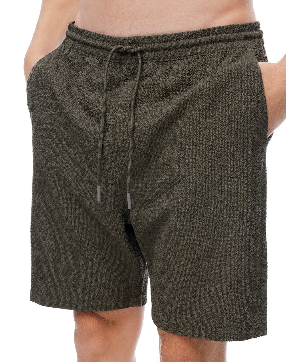 Pantaloneta de baño regular café hombre