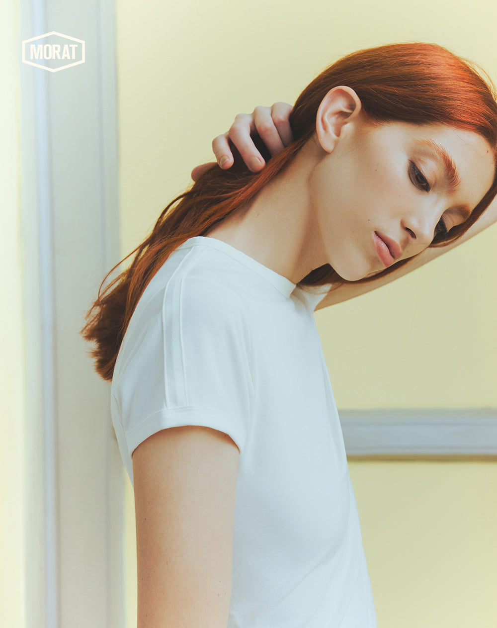 Camiseta slim blanco unisex GEF | MORAT