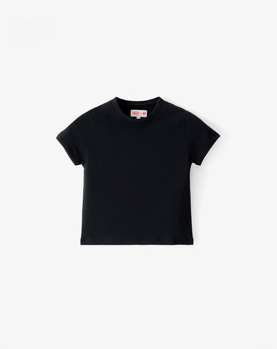 Camiseta slim negra mujer