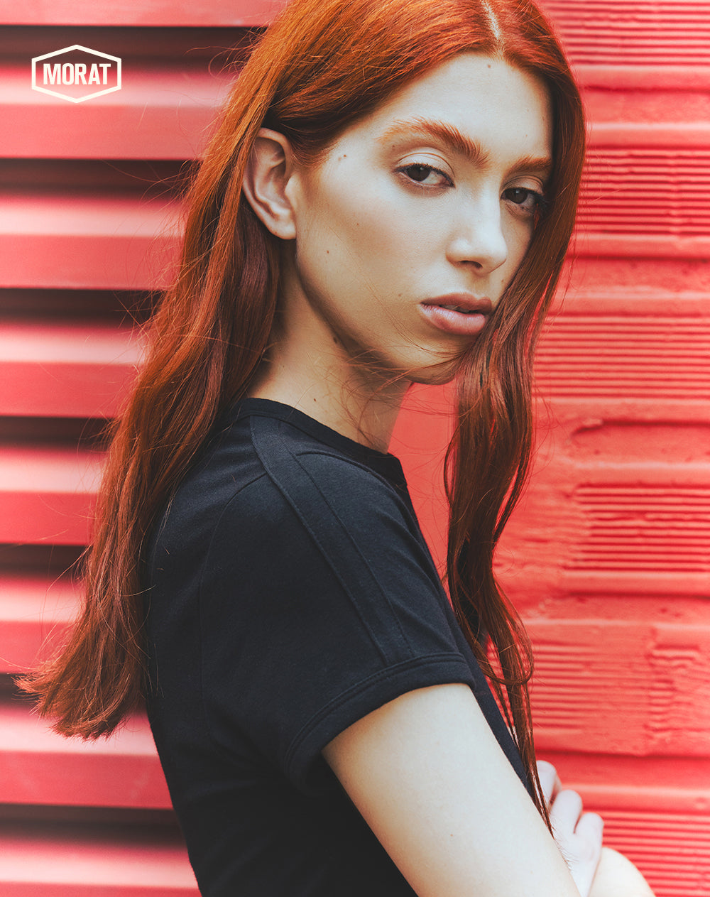 Camiseta slim negro unisex GEF | MORAT