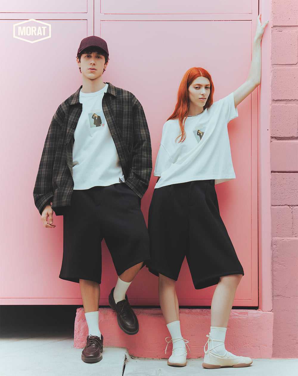 Bermuda tipo jort oversize negro unisex GEF | MORAT