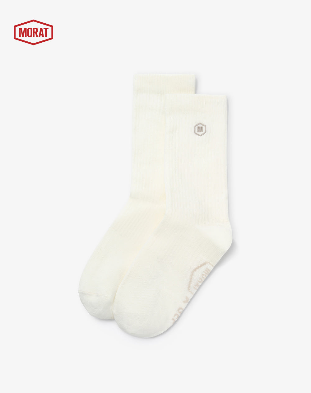 Medias largas blanco unisex GEF | MORAT