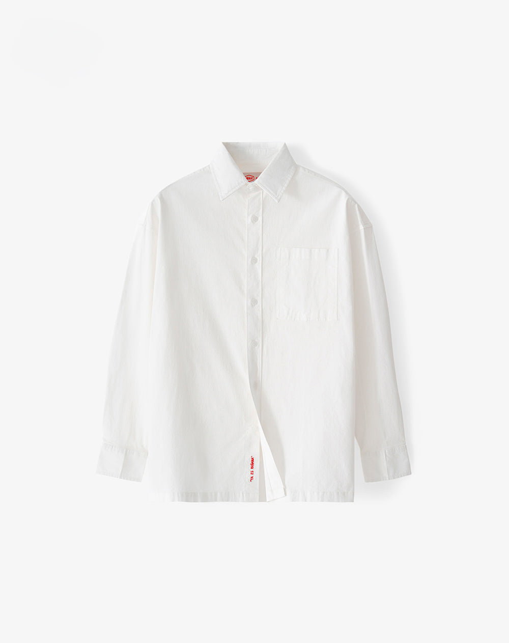 Camisa oversize blanca hombre