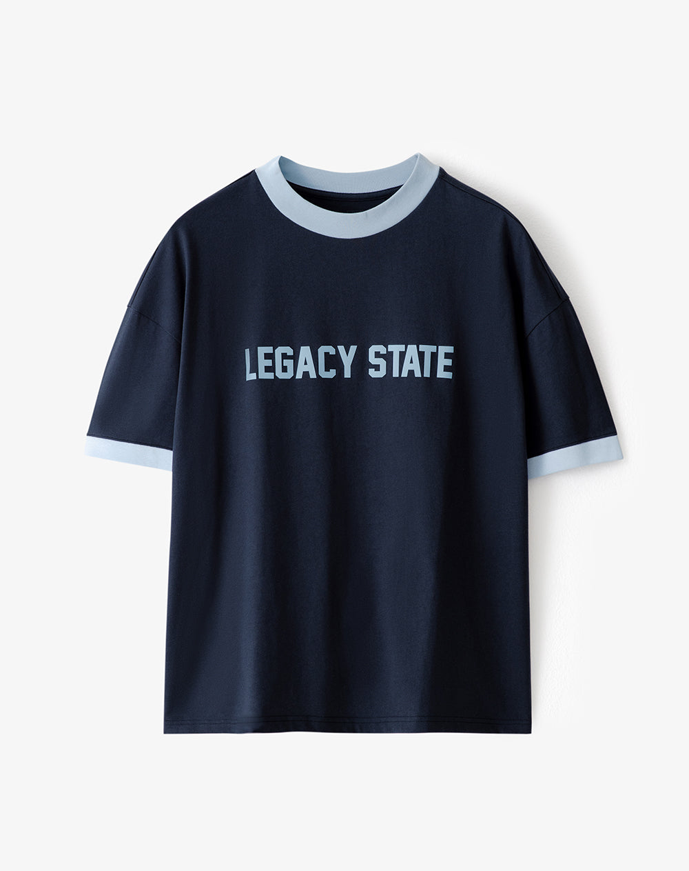 Camiseta regular fit manga corta azul