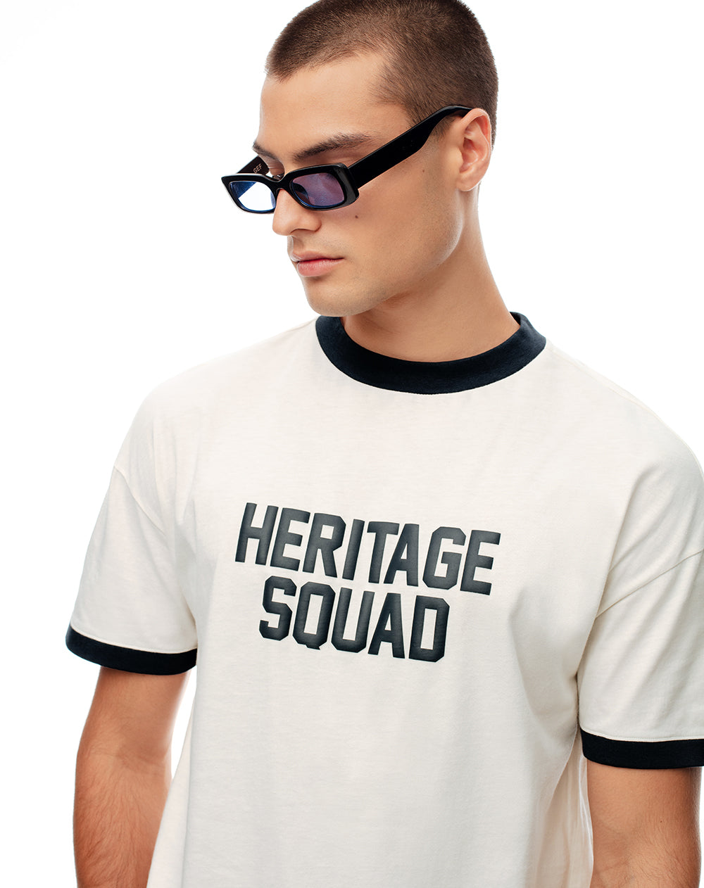 Camiseta regular fit manga corta vainilla