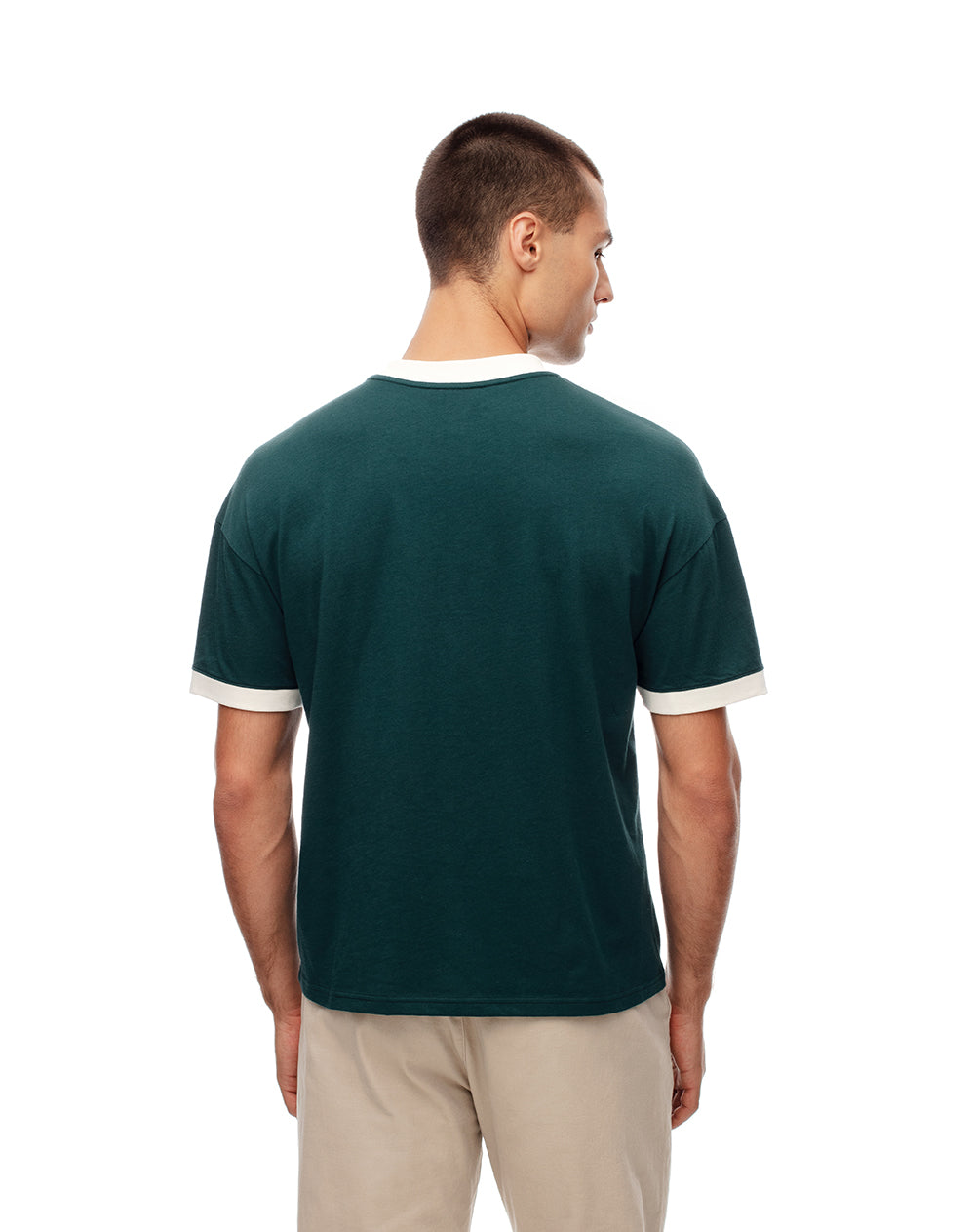 Camiseta regular fit manga corta verde