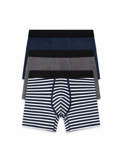 Bóxer medio algodón jersey x3unds surtido hombre