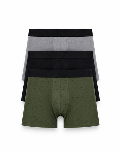 Bóxer medio algodón jersey x3unds surtido hombre