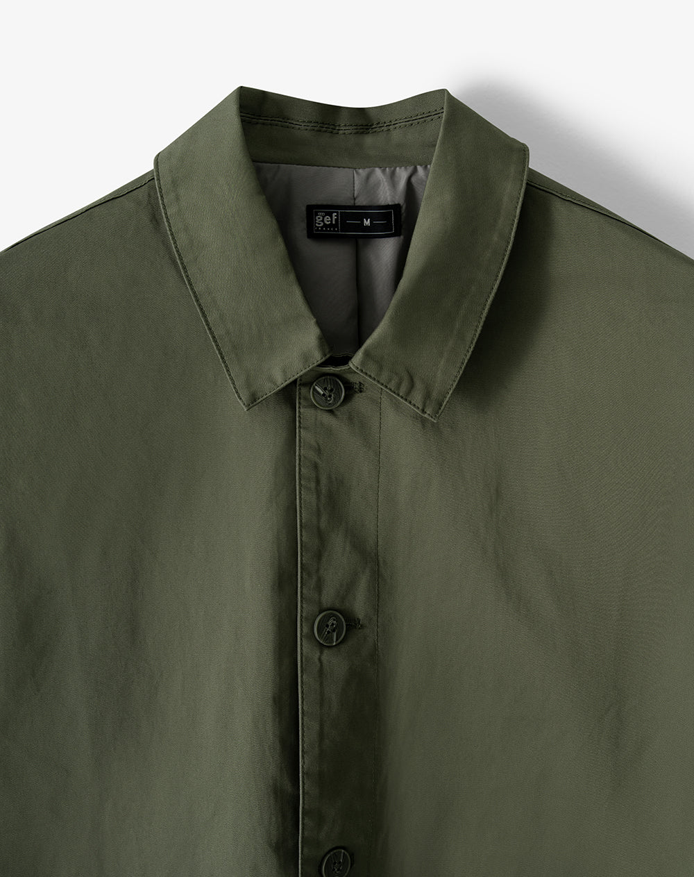Chaqueta overshirt regular liviana verde oliva hombre