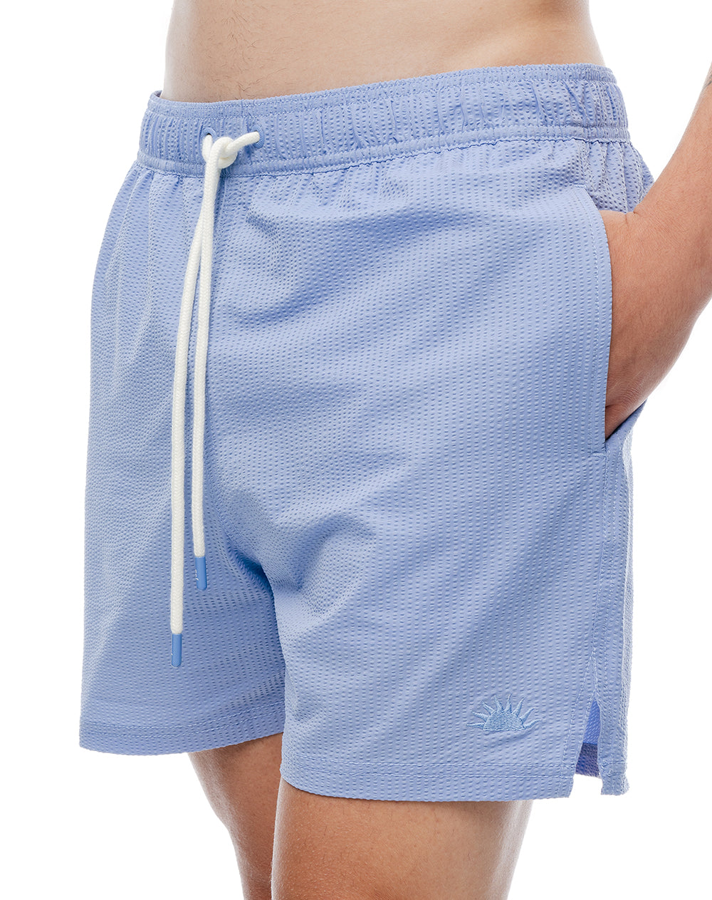 Pantaloneta de baño regular azul hombre