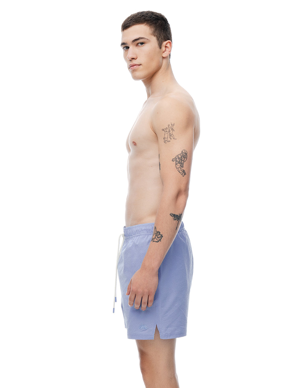 Pantaloneta de baño regular azul hombre