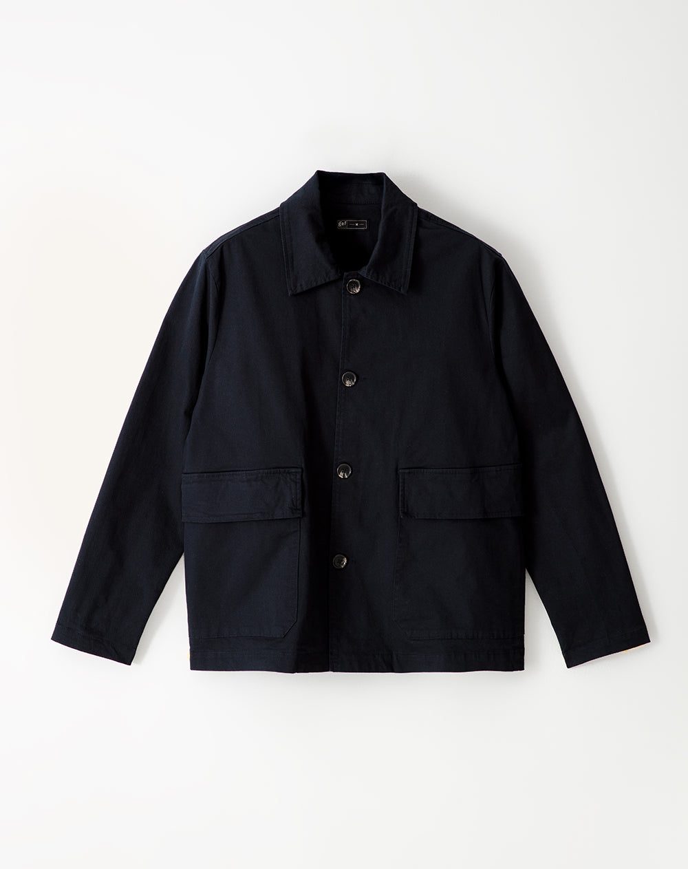 Camisa oversized fit manga larga azul