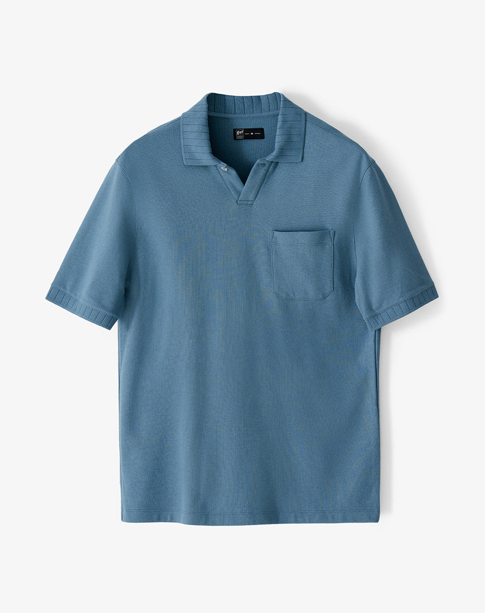 Polo regular algodón tejido de punto azul hombre