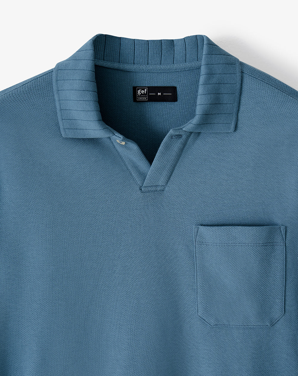 Polo regular algodón tejido de punto azul hombre