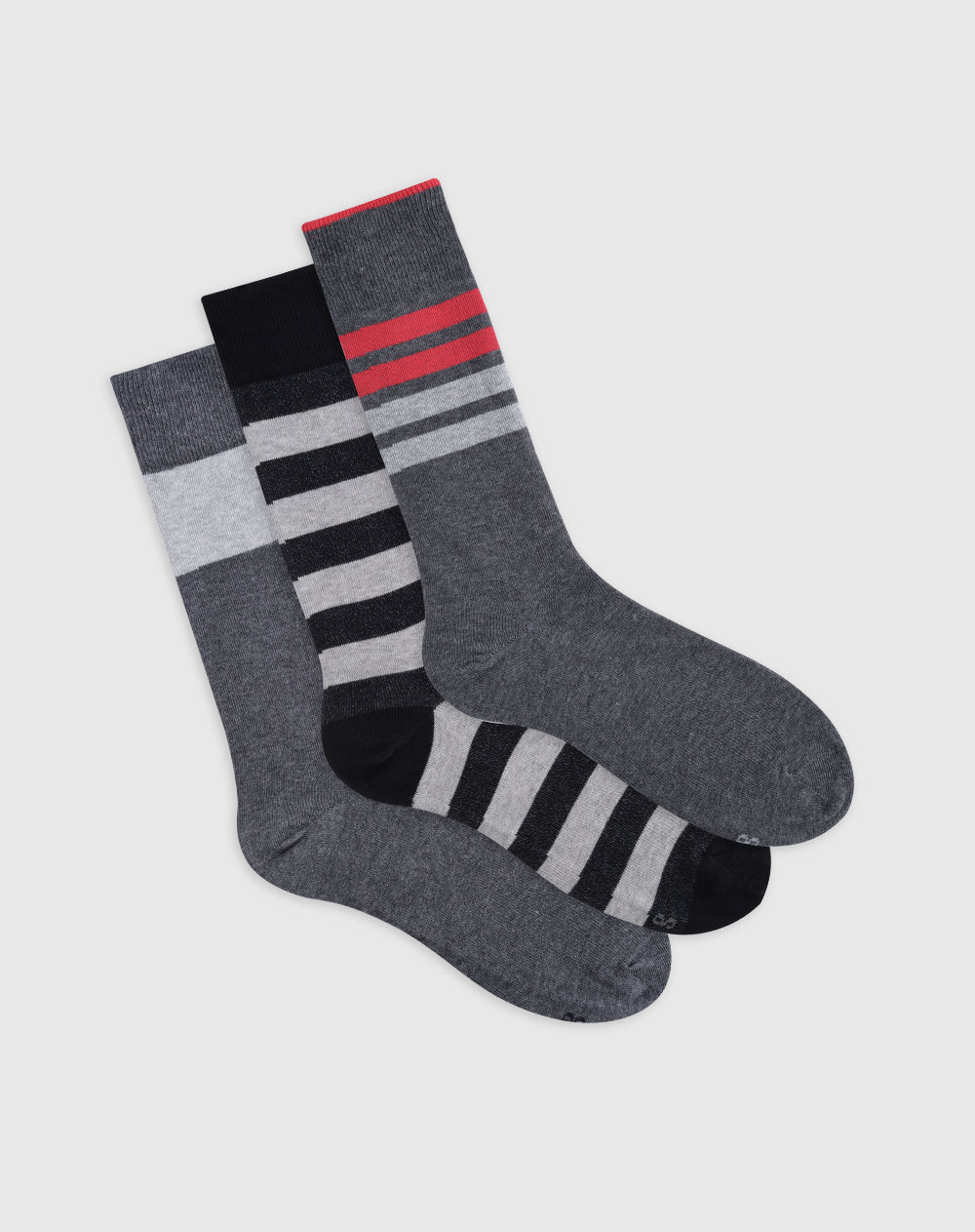 Medias para hombre largas algodón pack x3unds surtidas