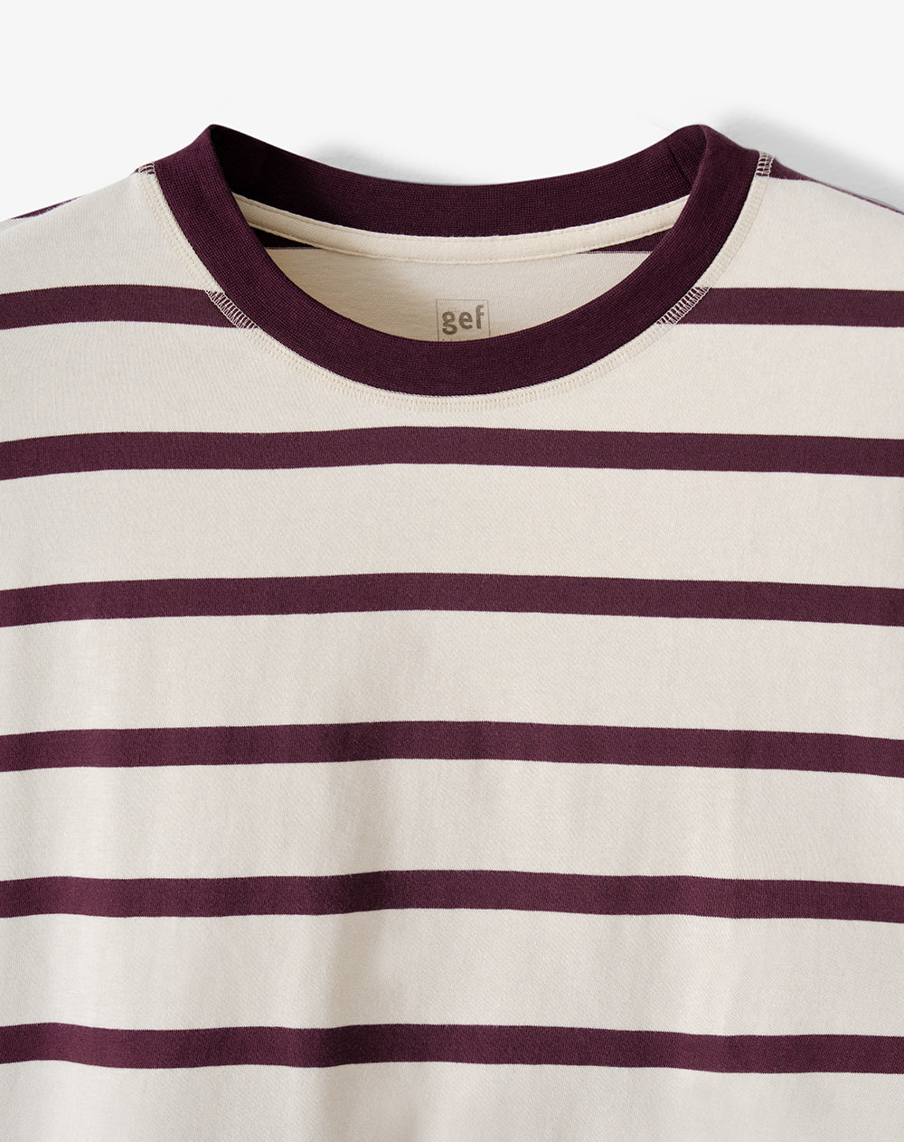 Camibuzo oversize vino tinto rayas hombre