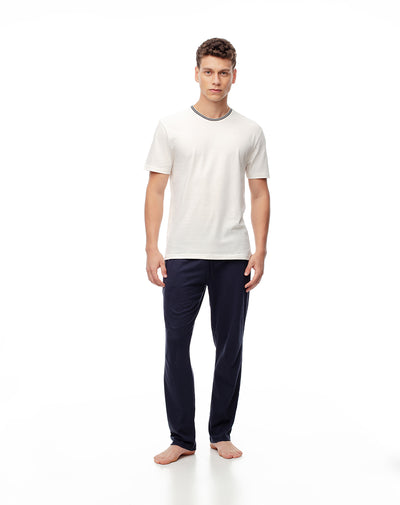 Camiseta + pantalón de pijama hombre algodón surtida