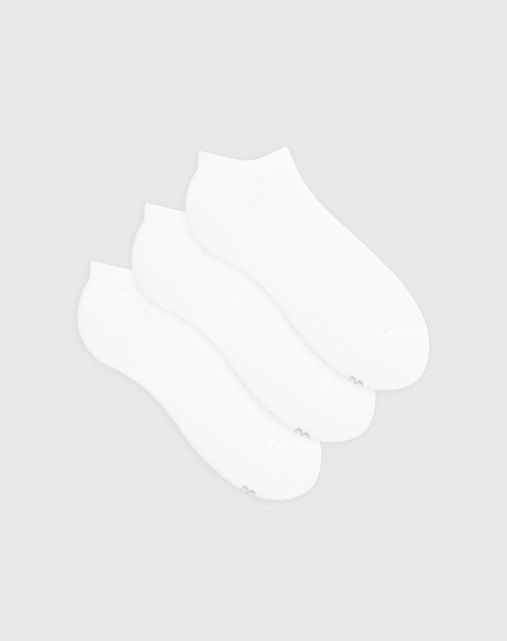 Medias para hombre tobilleras cortas algodón pack x3unds blancas