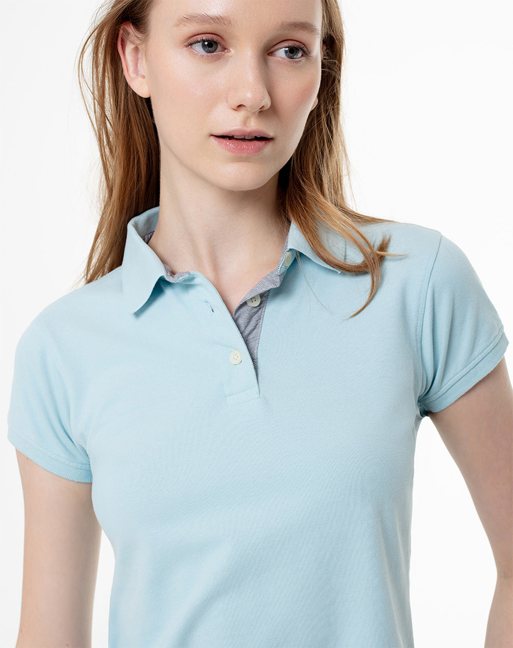 Polo slim fit azul