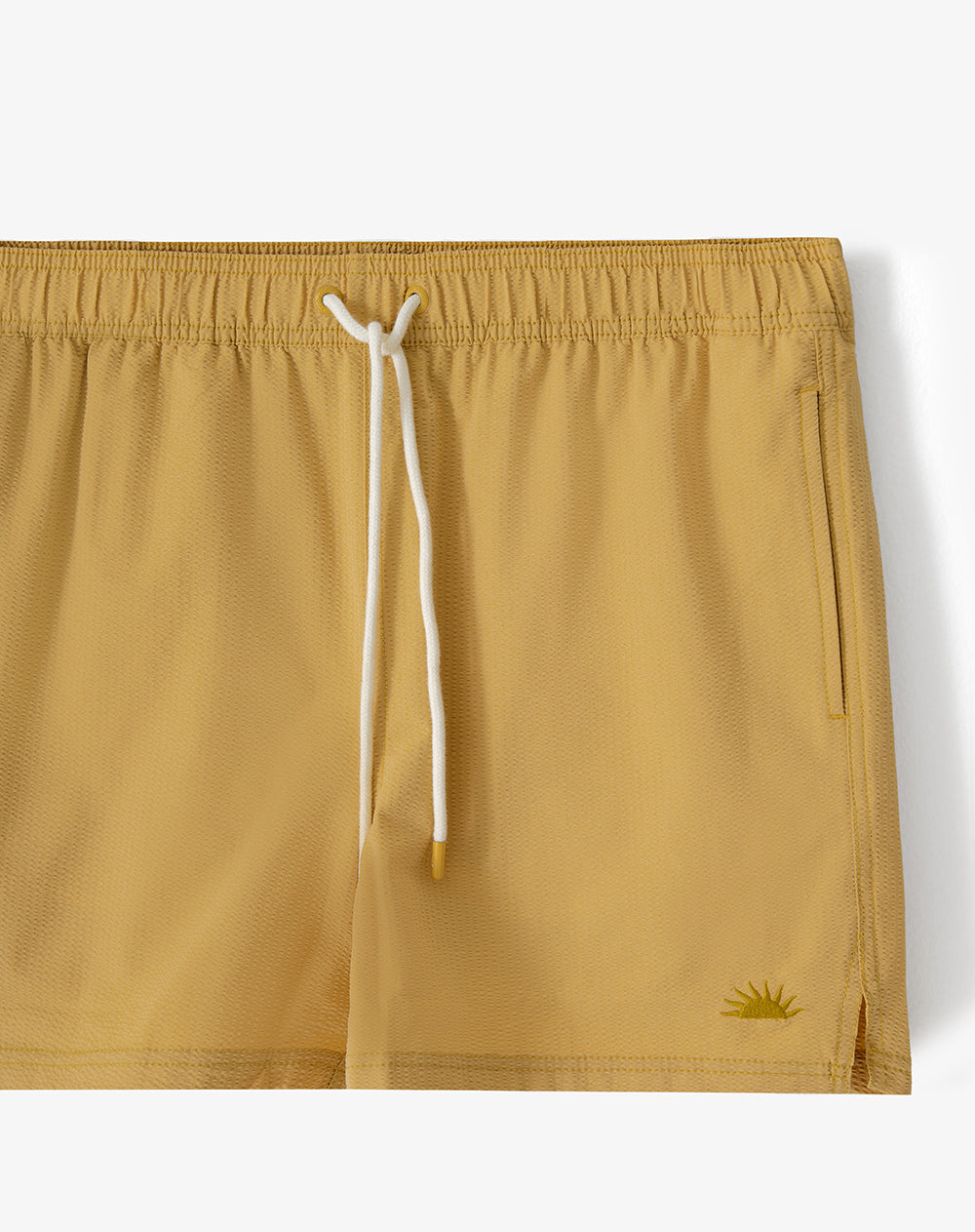 Pantaloneta de baño regular amarillo hombre