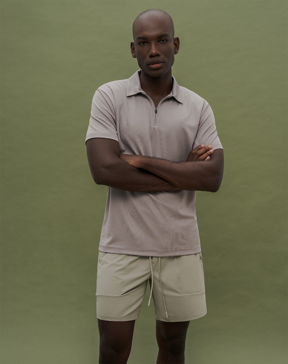 Polo regular fit taupe