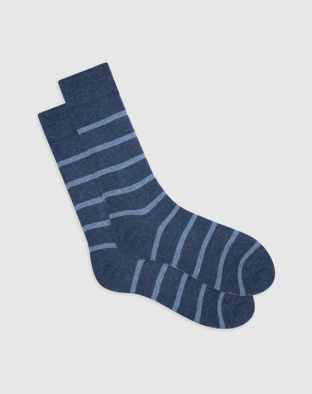 Medias para hombre largas algodón azules rayas