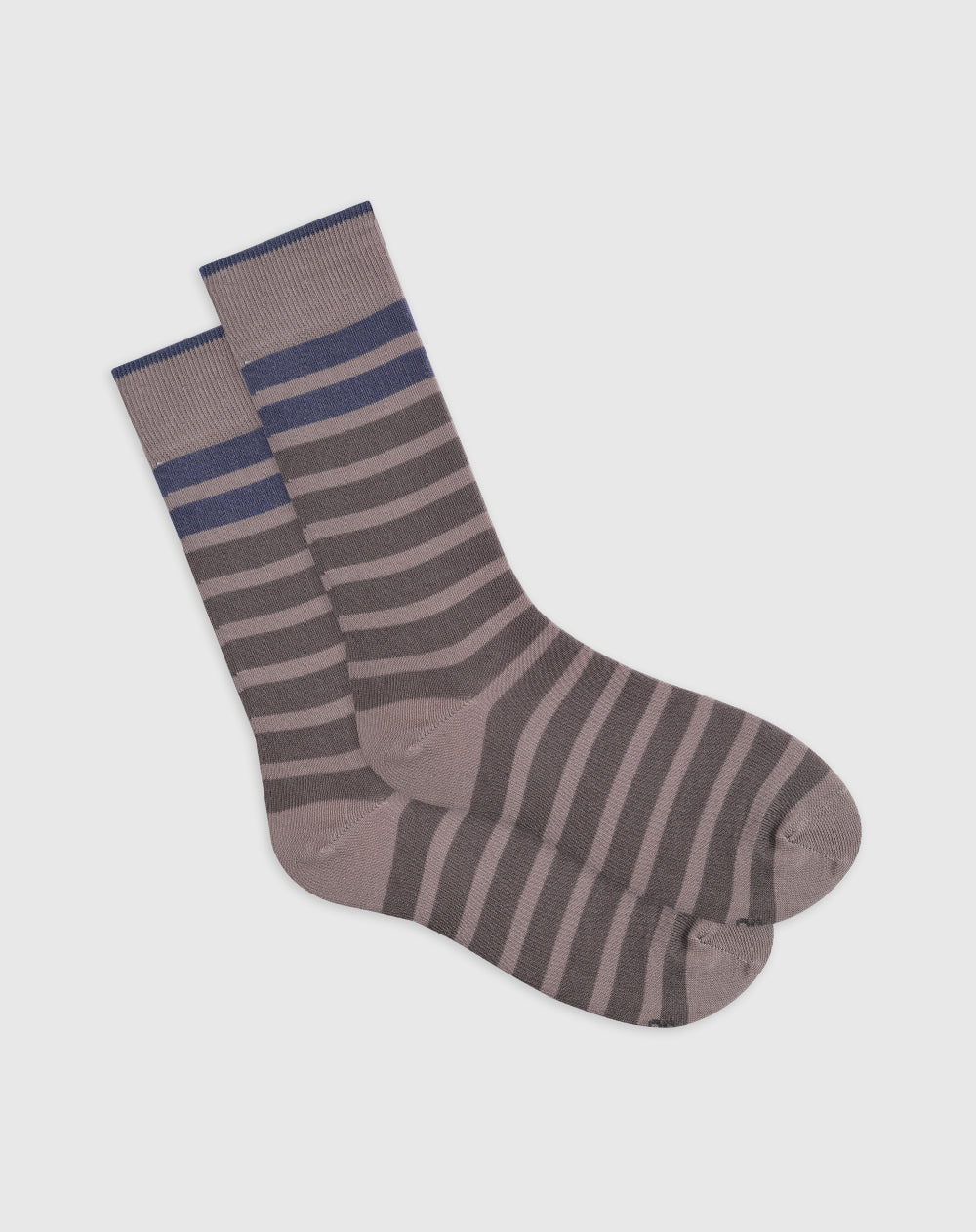 Medias para hombre largas algodón grises rayas