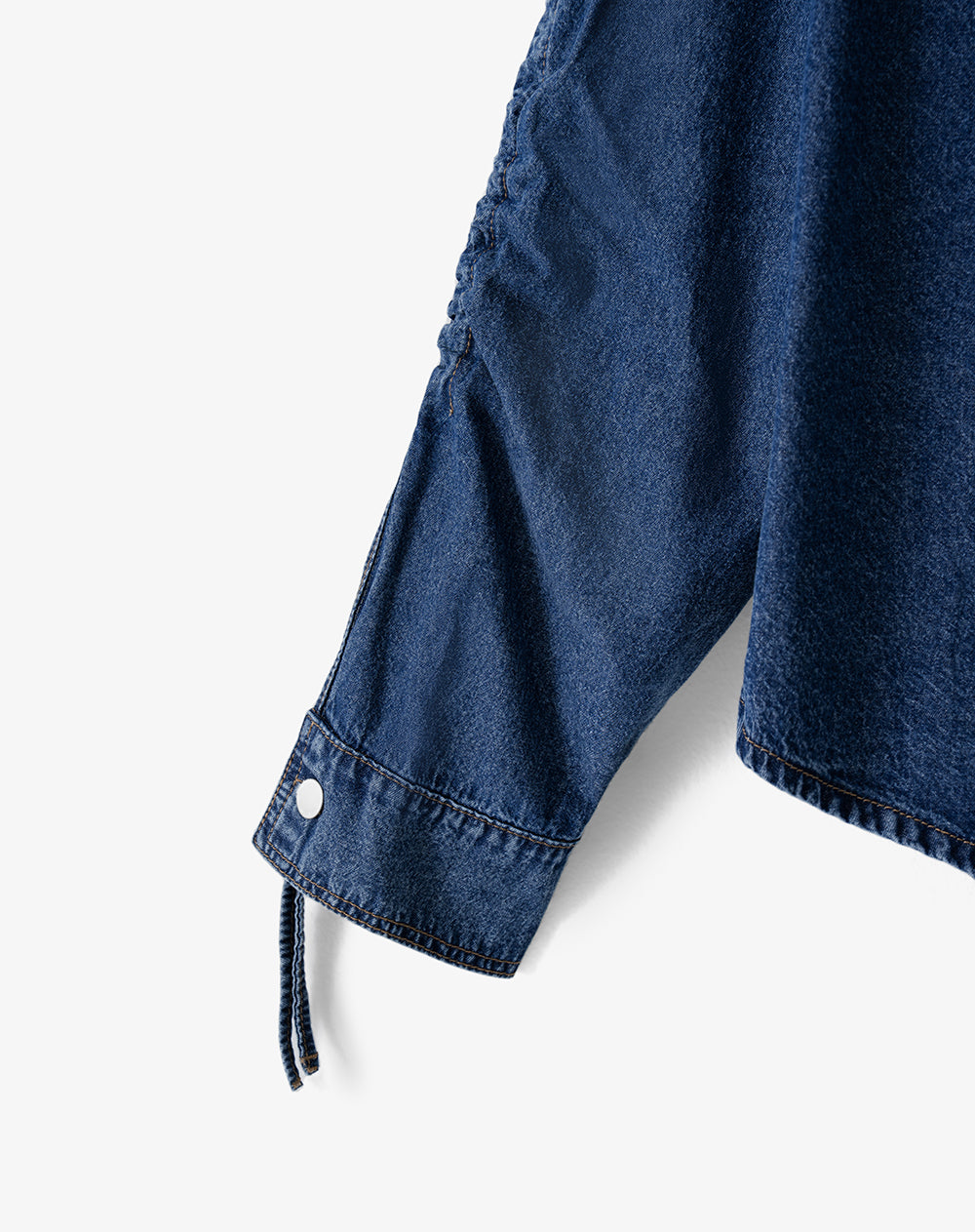 Camisa oversized fit manga larga índigo medio mujer