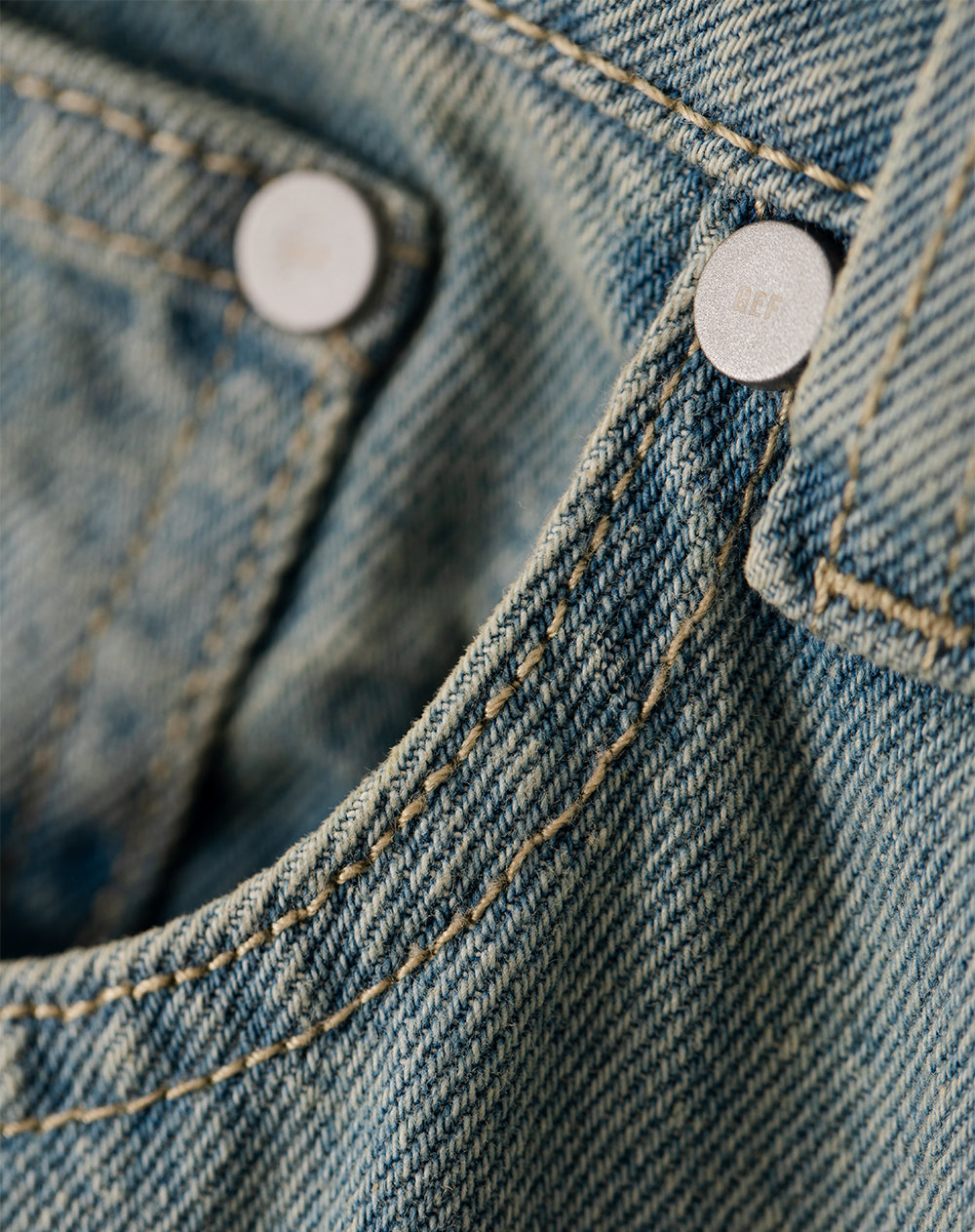 Falda midi tiro alto denim 5 bolsillos indigo medio para mujer