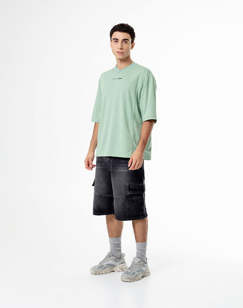 Camiseta regular fit manga corta verde