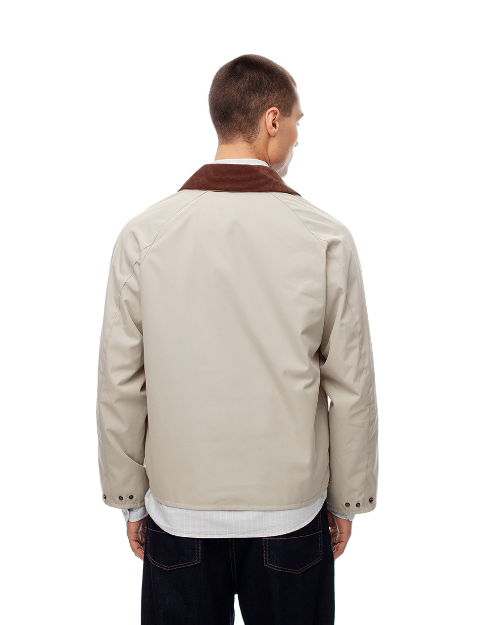 Chaqueta oversized fit en drill habana