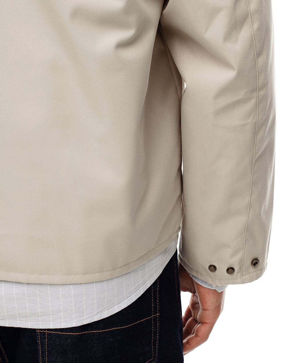 Chaqueta oversized fit en drill habana