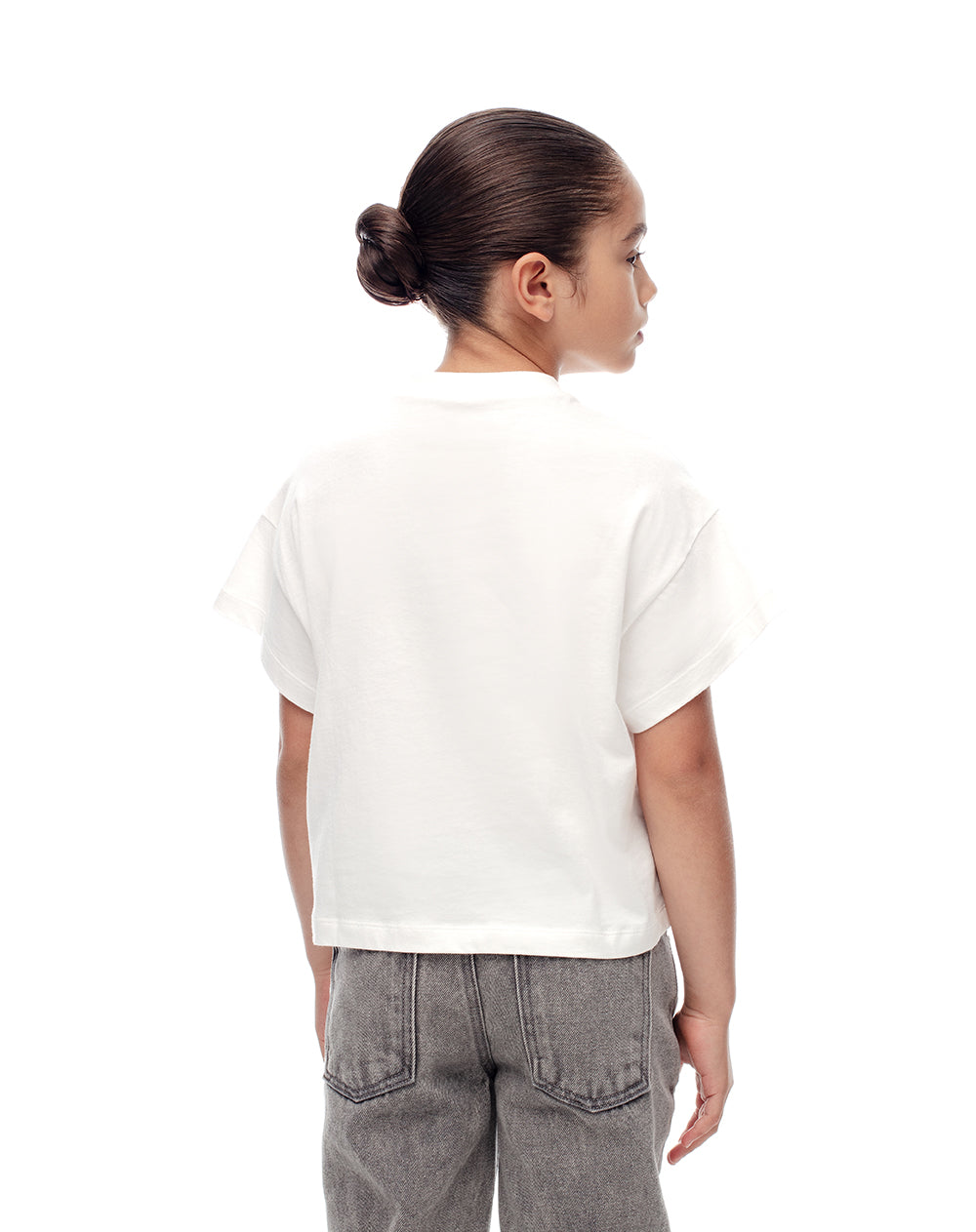 Camiseta relaxed fit manga corta blanca