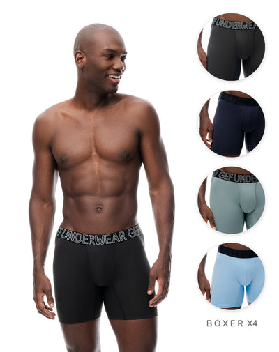 4 bóxers medio surtido hombre