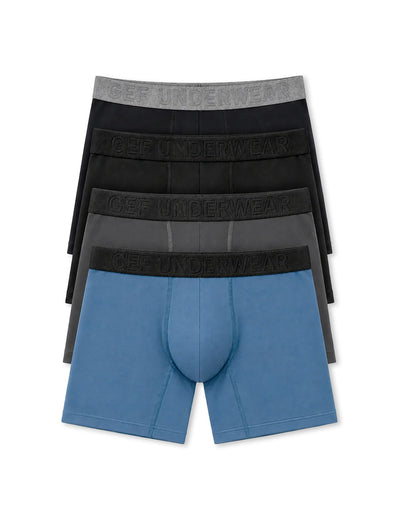 Bóxer deportivo medio antibacterial x4unds surtido hombre