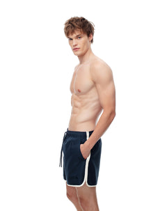 Pantaloneta de baño azul hombre