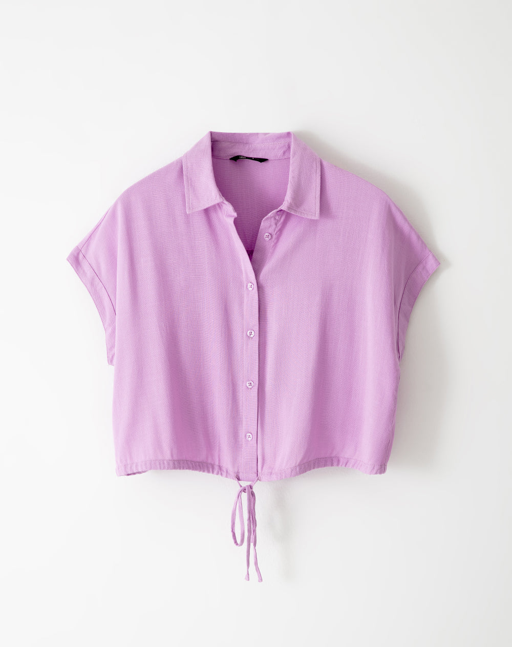 Camisa loose fit manga corta violeta