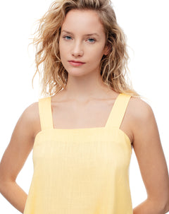 Blusa crop holgada  amarilla mujer