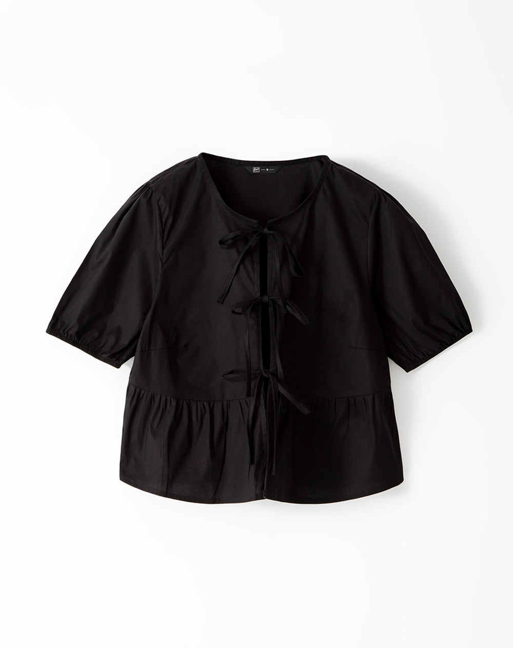 Camisa fit manga corta negra