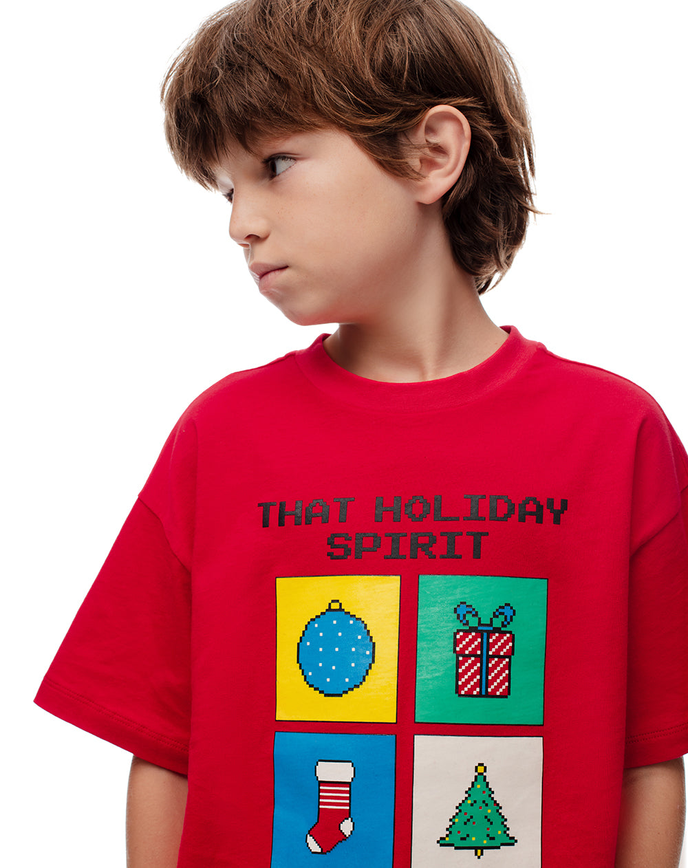 Camiseta regular fit manga corta roja