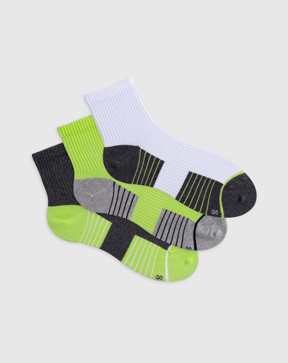 Medias para hombre tobilleras algodón pack x3unds surtidas