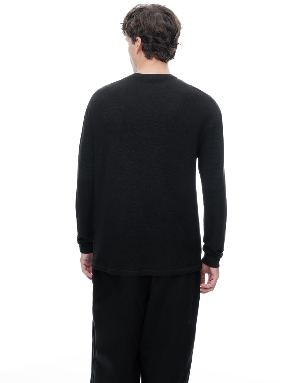 Camibuzo regular algodón negro hombre