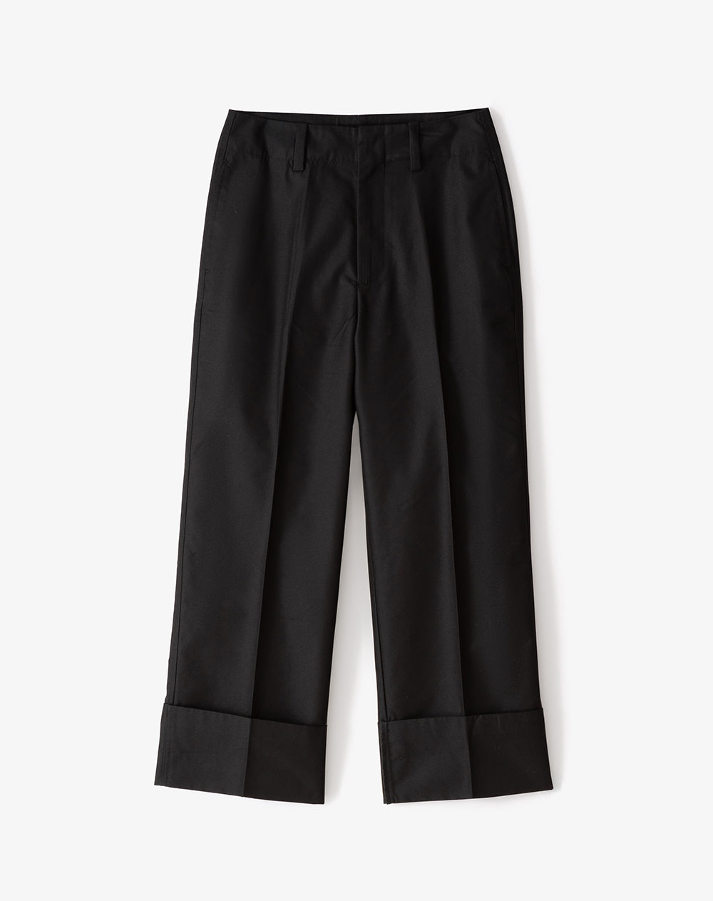 Pantalón regular fit tiro medio en drill negro