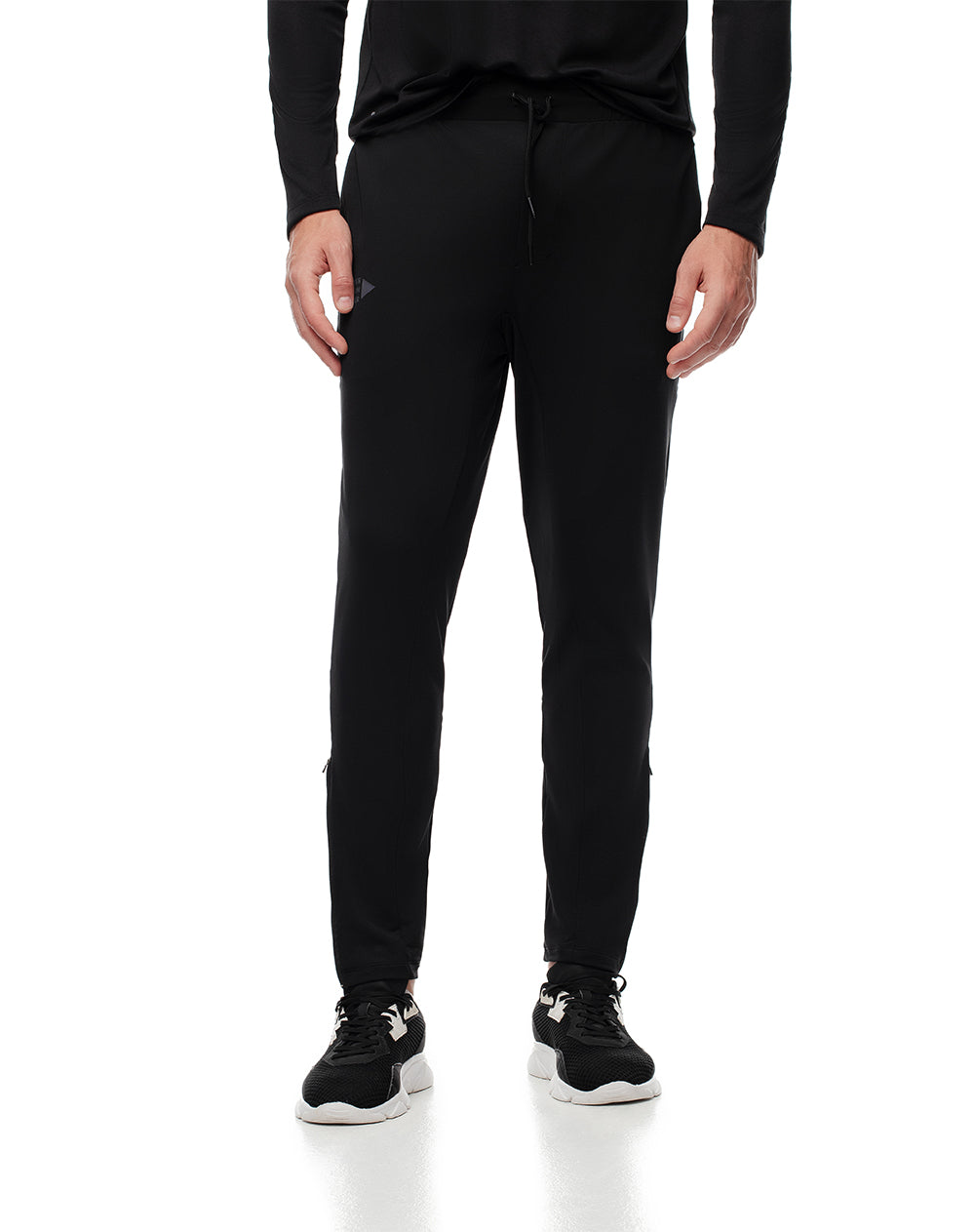 Jogger regular fit tiro medio negro