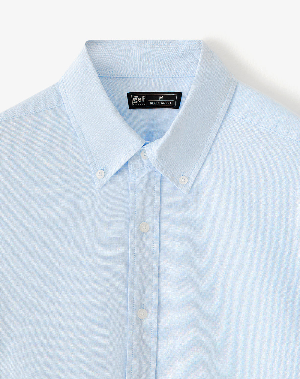 Camisa regular fit manga larga azul