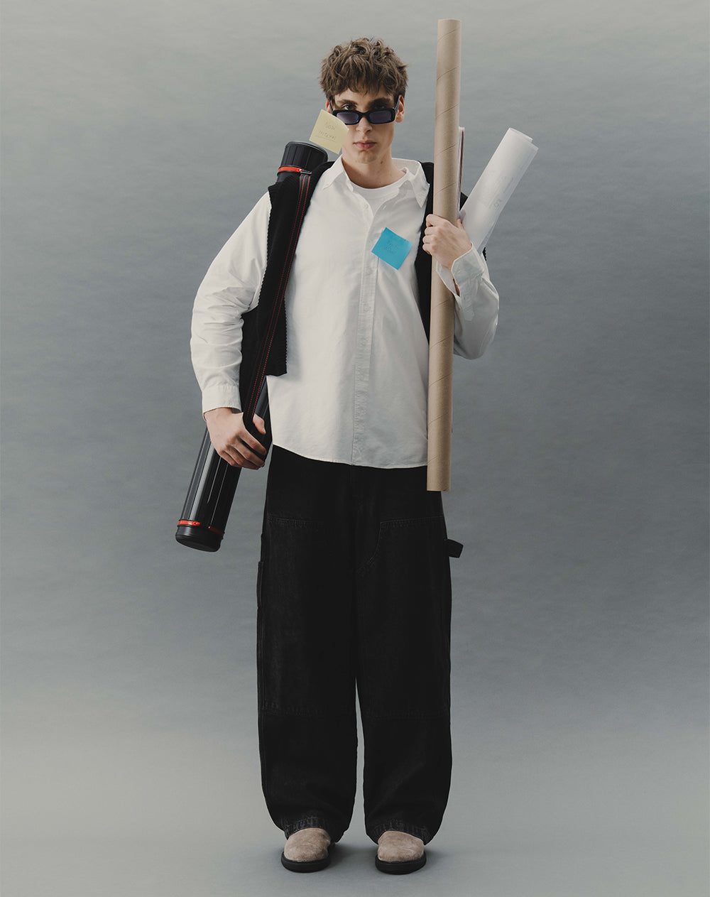 Camisa manga larga regular algodón blanca hombre