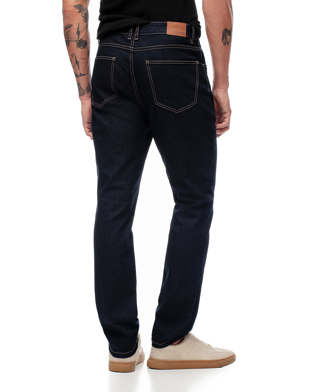 Jean skinny fit tiro medio indigo oscuro