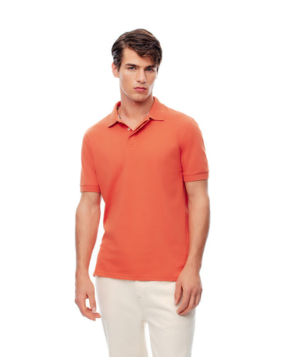 Polo slim fit naranja