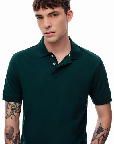 Polo slim fit verde