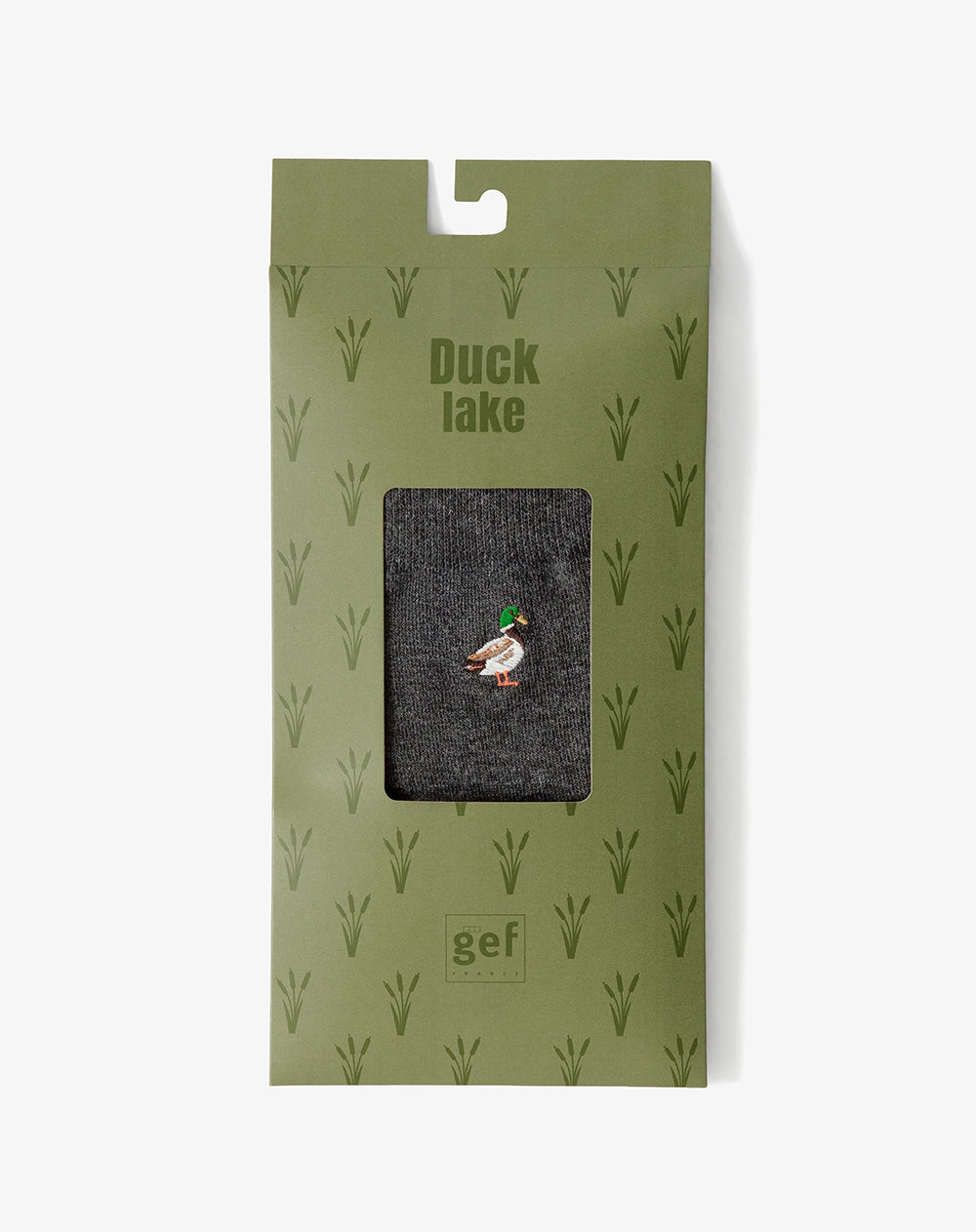 Medias hombre largas grises bordado